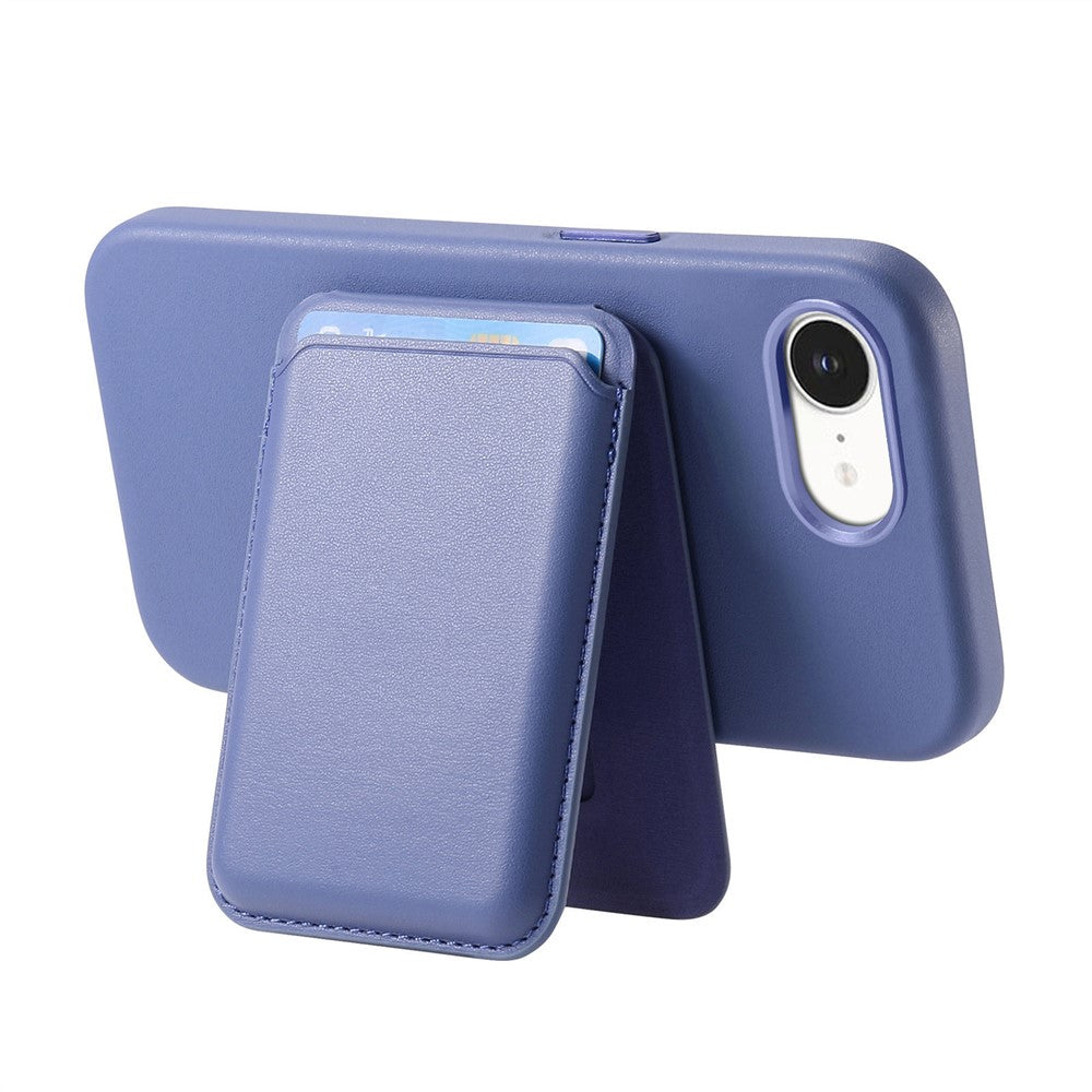 Magnetic Case For iPhone 17e  /  16e Detachable Card Slot Leather+TPU Phone Cover with Metal Buttons