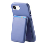 Magnetic Case For iPhone 17e  /  16e Detachable Card Slot Leather+TPU Phone Cover with Metal Buttons