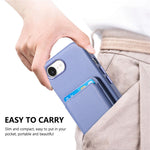 Magnetic Case For iPhone 17e  /  16e Detachable Card Slot Leather+TPU Phone Cover with Metal Buttons