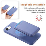 Magnetic Case For iPhone 17e  /  16e Detachable Card Slot Leather+TPU Phone Cover with Metal Buttons