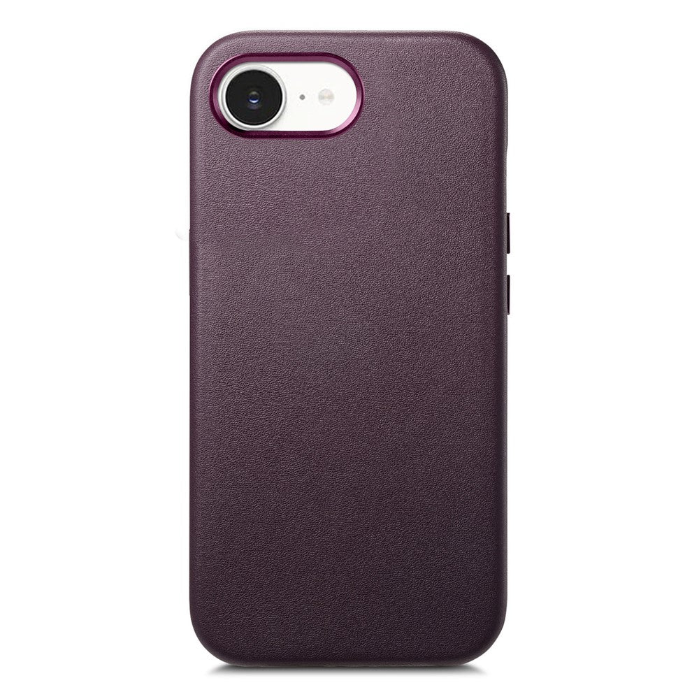 Magnetic Case For iPhone 17e  /  16e Leather+TPU Shockproof Phone Cover with Metal Buttons