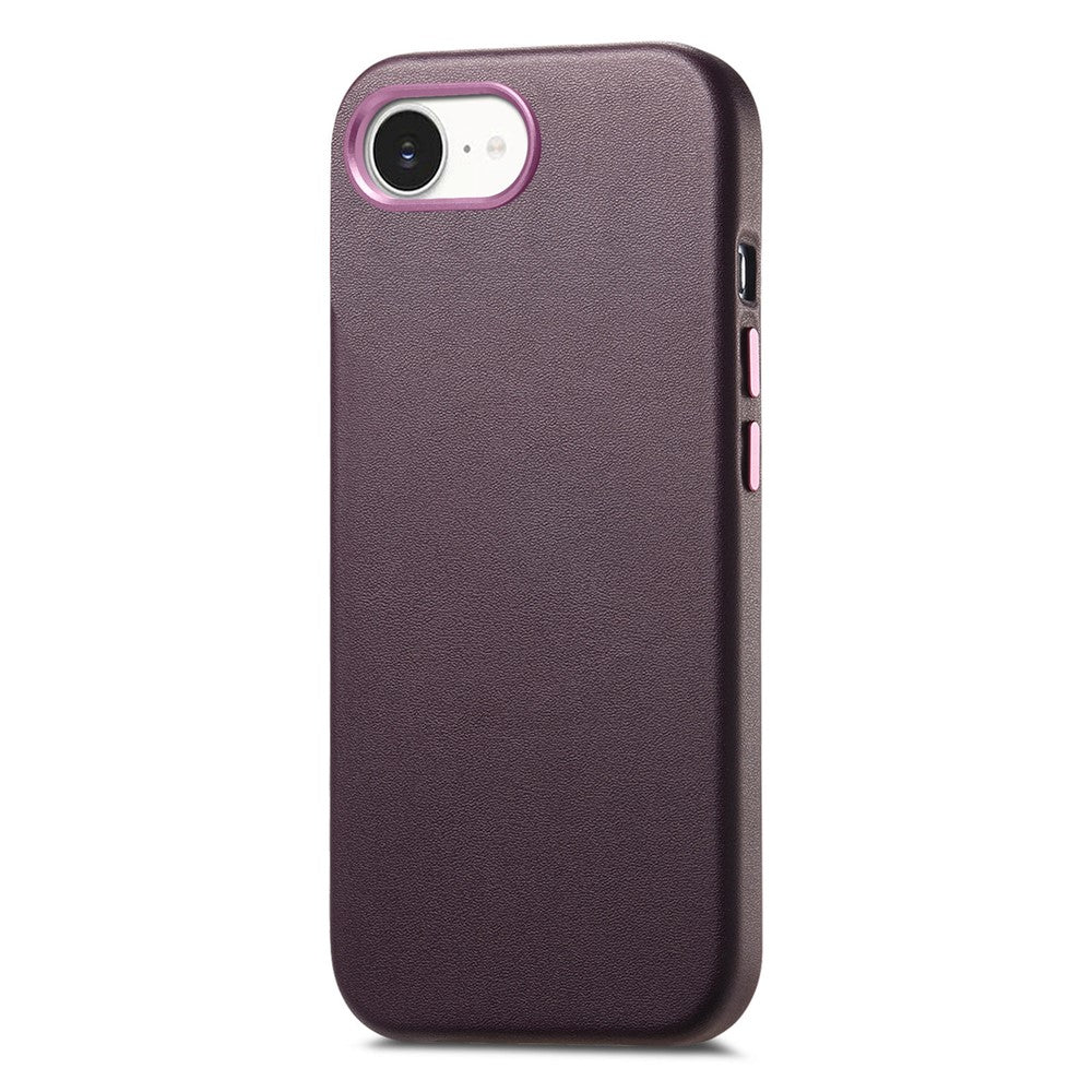 Magnetic Case For iPhone 17e  /  16e Leather+TPU Shockproof Phone Cover with Metal Buttons