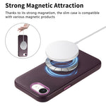 Magnetic Case For iPhone 17e  /  16e Leather+TPU Shockproof Phone Cover with Metal Buttons