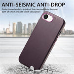 Magnetic Case For iPhone 17e  /  16e Leather+TPU Shockproof Phone Cover with Metal Buttons