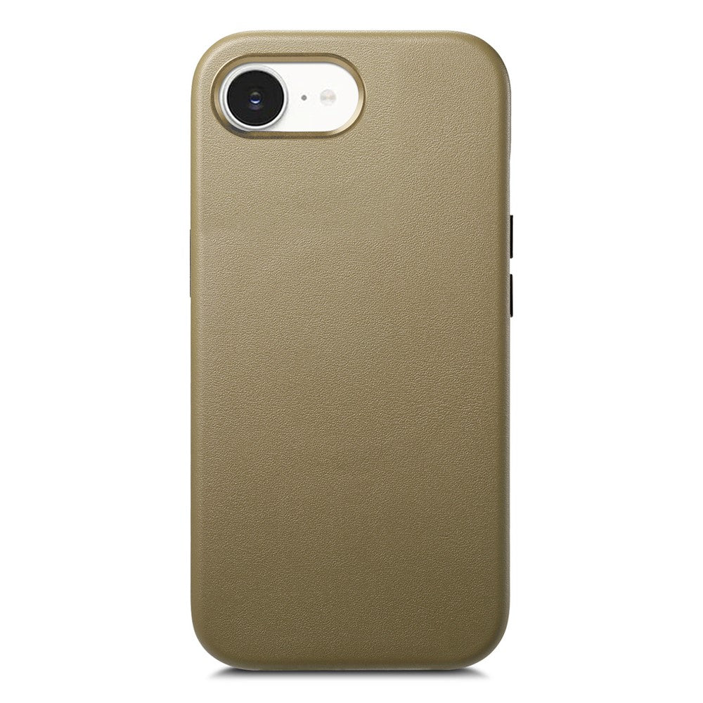 Magnetic Case For iPhone 17e  /  16e Leather+TPU Shockproof Phone Cover with Metal Buttons