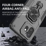 For OnePlus 15T 5G Case Rotatable Ring Kickstand PC + TPU Shockproof Phone Cover