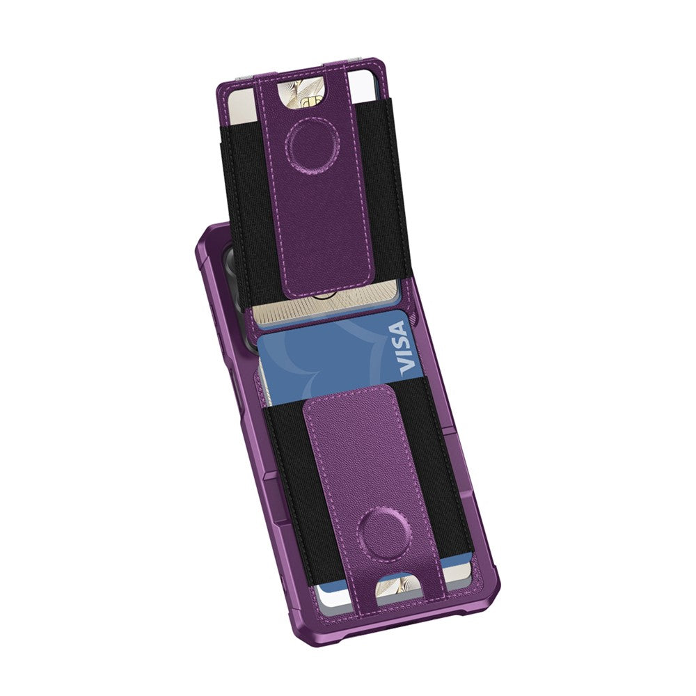 For Samsung Galaxy A15 5G / A15 4G Case Elastic Band Card Holder Leather + TPU Kickstand Phone Cover