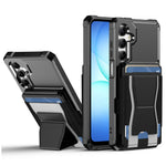 For Samsung Galaxy A15 5G / A15 4G Case Elastic Band Card Holder Leather + TPU Kickstand Phone Cover