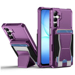 For Samsung Galaxy A18 5G / A18 4G / A26 5G / M17 5G / F17 5G / A17 5G / A17 4G Case Elastic Band Card Holder Leather + TPU Kickstand Phone Cover