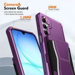 For Samsung Galaxy A18 5G / A18 4G / A26 5G / M17 5G / F17 5G / A17 5G / A17 4G Case Elastic Band Card Holder Leather + TPU Kickstand Phone Cover