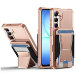 For Samsung Galaxy A18 5G / A18 4G / A26 5G / M17 5G / F17 5G / A17 5G / A17 4G Case Elastic Band Card Holder Leather + TPU Kickstand Phone Cover