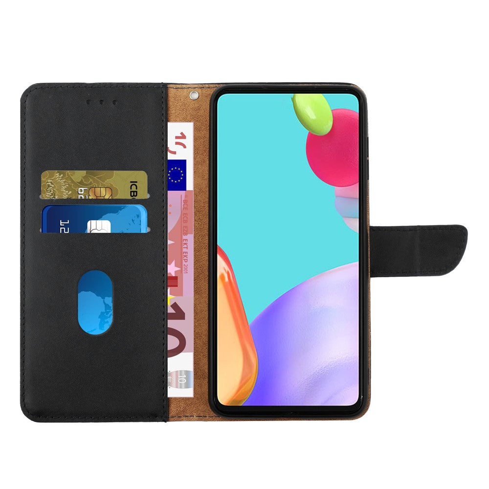 For Xiaomi Redmi Note 12 Pro+ 5G / Note 12 Explorer 5G HT02 Well-protected Genuine Leather Magnetic Clasp Nappa Texture Wallet Case with Stand Function Flip Phone Cover Shell