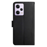 For Xiaomi Redmi Note 12 Pro+ 5G / Note 12 Explorer 5G HT02 Well-protected Genuine Leather Magnetic Clasp Nappa Texture Wallet Case with Stand Function Flip Phone Cover Shell