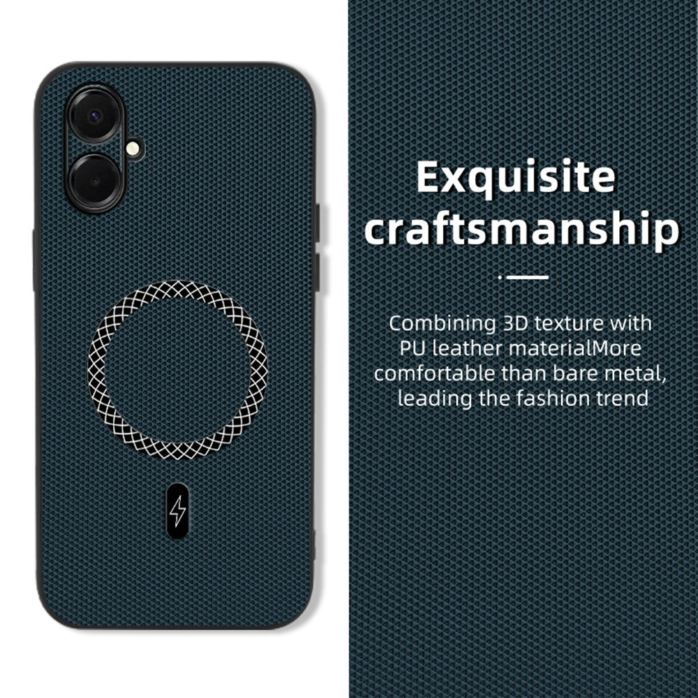 Til Samsung Galaxy A08 5G / A08 4G / A07 5G Cover Trekant Tekstur PU Læder Stødsikker Ultratyndt Cover
