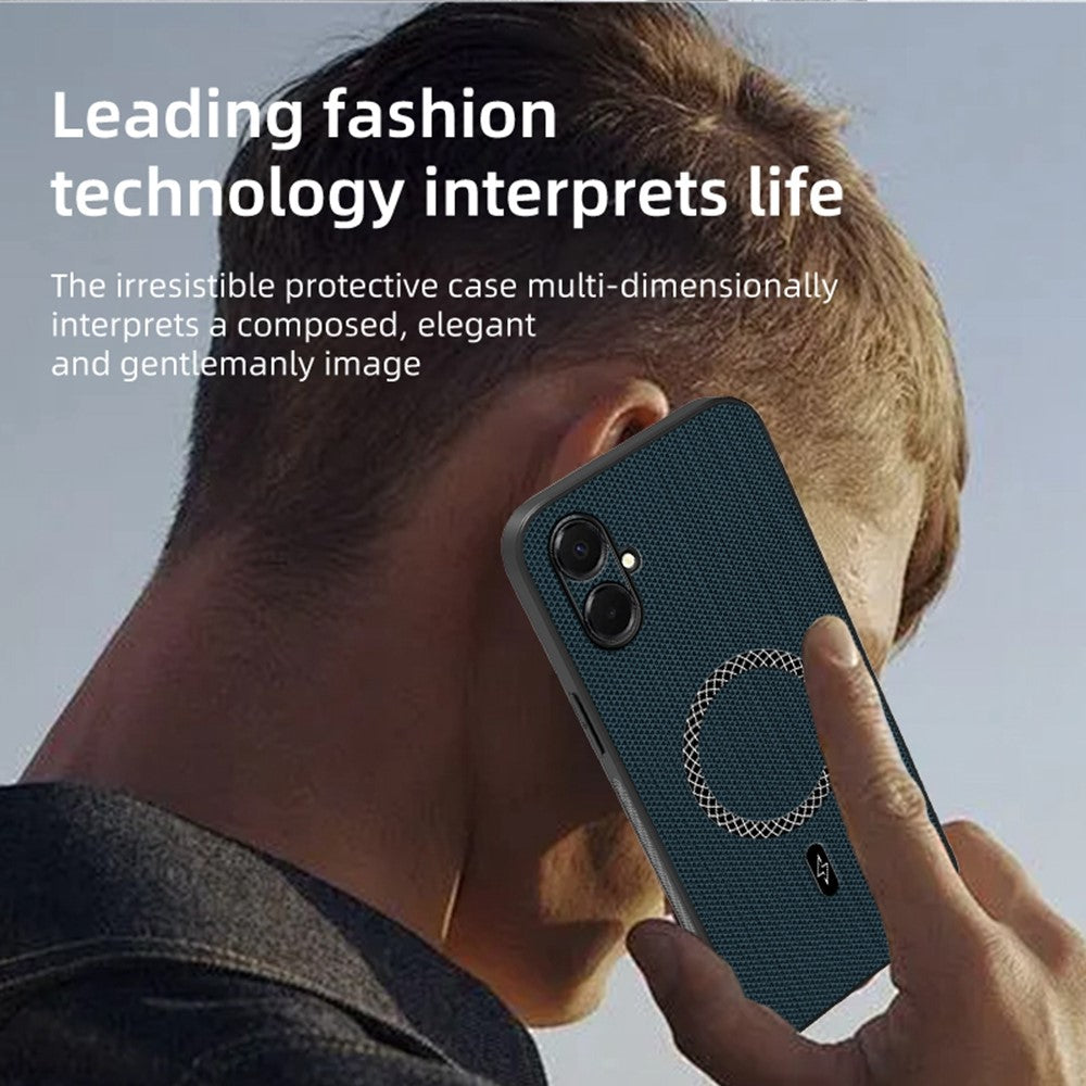 Til Samsung Galaxy A08 5G / A08 4G / A07 5G Cover Trekant Tekstur PU Læder Stødsikker Ultratyndt Cover