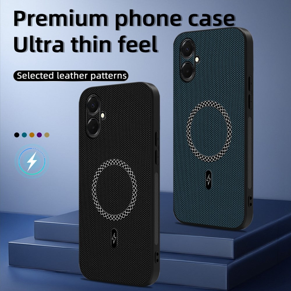 Til Samsung Galaxy A08 5G / A08 4G / A07 5G Cover Trekant Tekstur PU Læder Stødsikker Ultratyndt Cover
