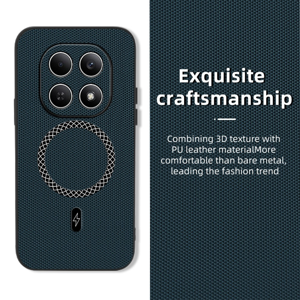 For Xiaomi Redmi Note 15 4G (Global) Case Triangle Texture PU Leather Shockproof Ultra Thin Cover