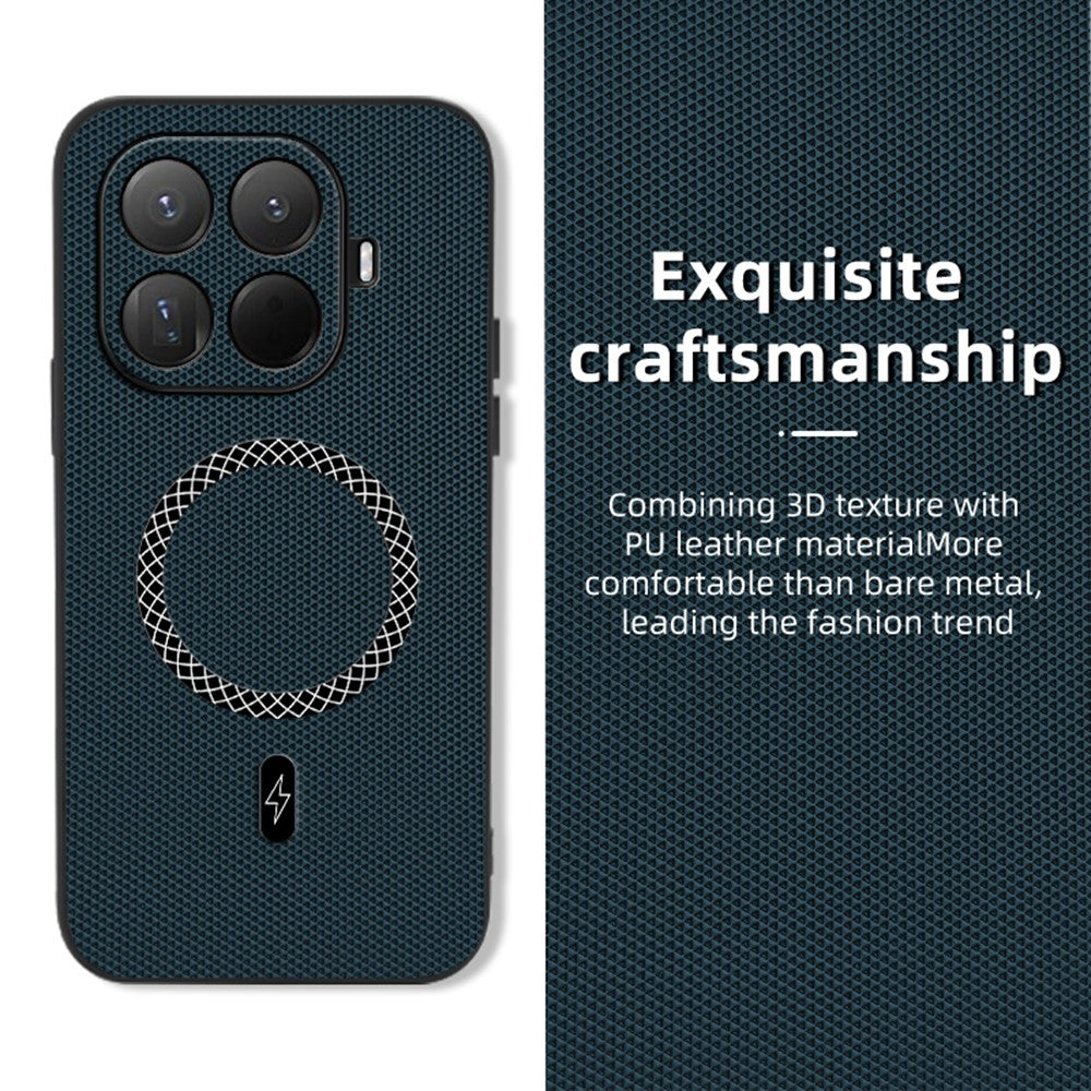 For Xiaomi 15T Pro Case Triangle Texture PU Leather Shockproof Ultra Thin Cover