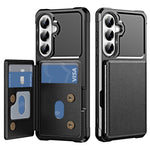 Case For Samsung Galaxy A18 5G / A18 4G / A26 5G / M17 5G / F17 5G / A17 5G / A17 4G Card Slot Kickstand Leather + TPU Reinforced Corner Phone Cover