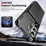 Case For Samsung Galaxy A18 5G / A18 4G / A26 5G / M17 5G / F17 5G / A17 5G / A17 4G Card Slot Kickstand Leather + TPU Reinforced Corner Phone Cover