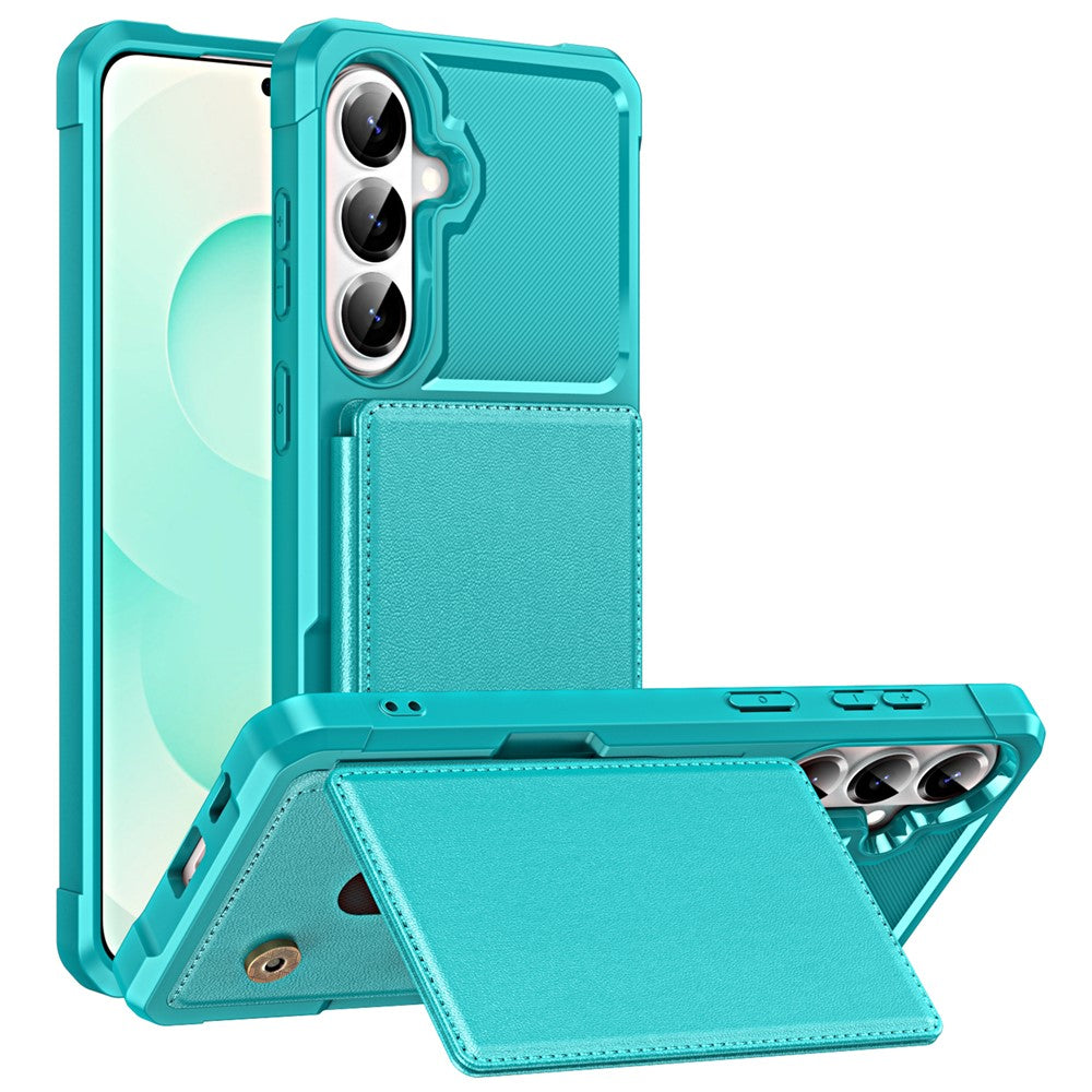 Case For Samsung Galaxy A18 5G / A18 4G / A26 5G / M17 5G / F17 5G / A17 5G / A17 4G Card Slot Kickstand Leather + TPU Reinforced Corner Phone Cover