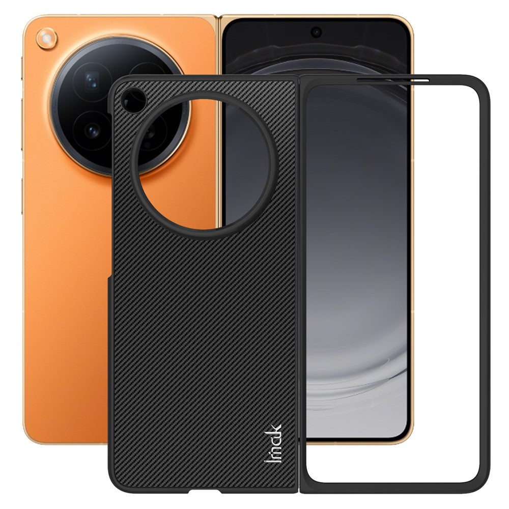 IMAK Ruiyi Series for Oppo Find N6 5G Case Carbon Fiber Texture Leather + PC Phone Cover