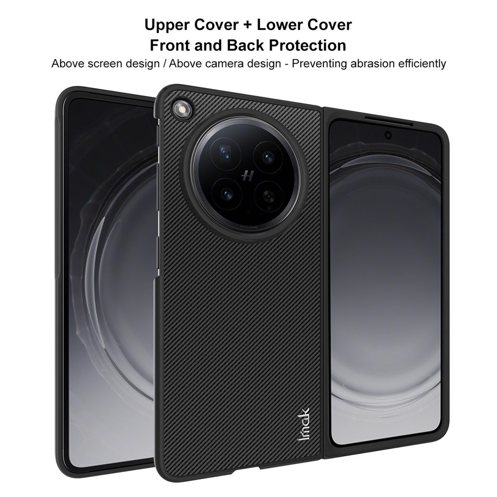 IMAK Ruiyi Series for Oppo Find N6 5G Case Carbon Fiber Texture Leather + PC Phone Cover