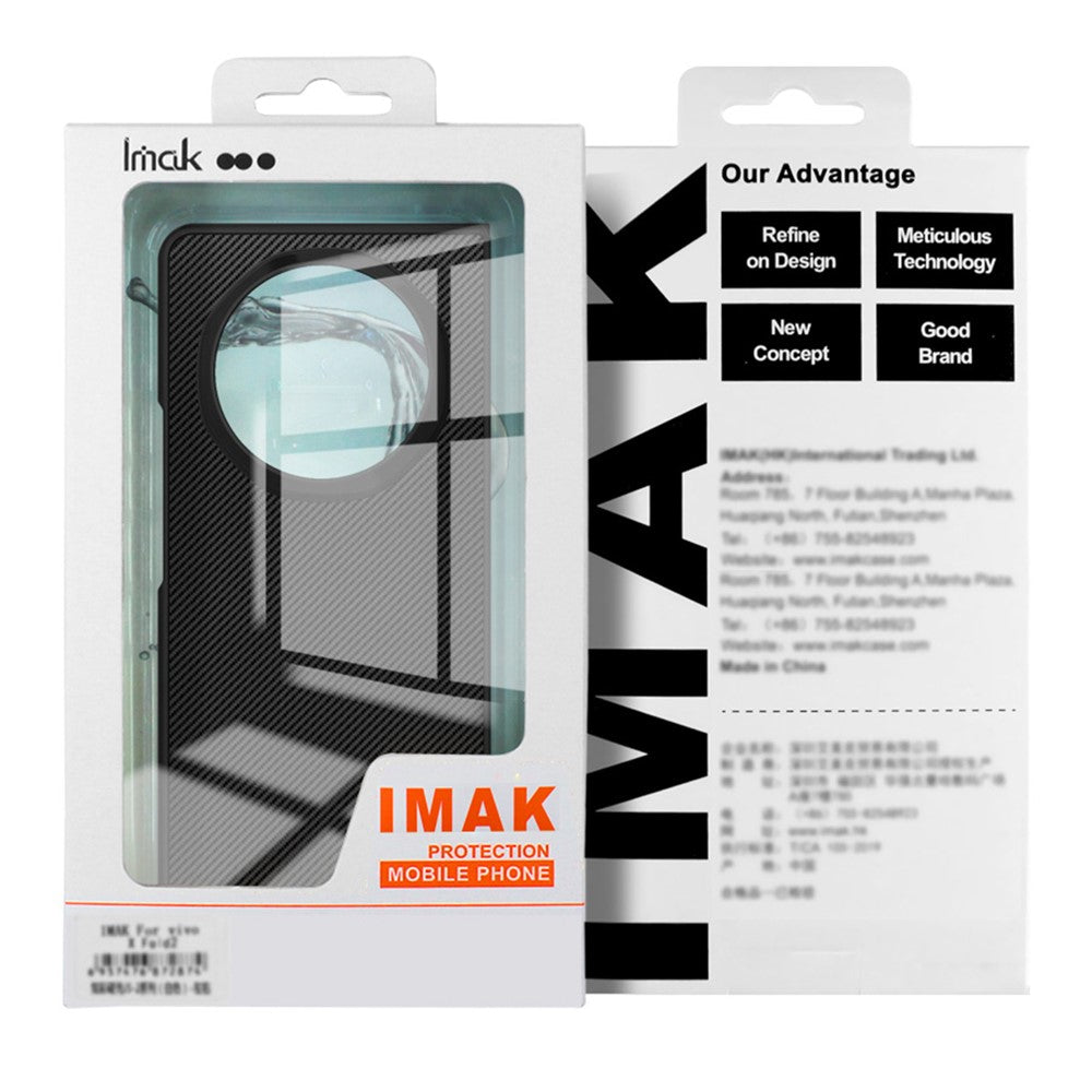 IMAK Ruiyi Series for Oppo Find N6 5G Case Carbon Fiber Texture Leather + PC Phone Cover