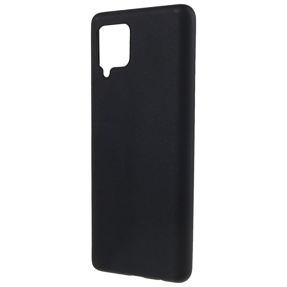 For Samsung Galaxy A42 5G Anti-scratch Slim Fit Cell Phone Cover Black Matte Flexible TPU Case