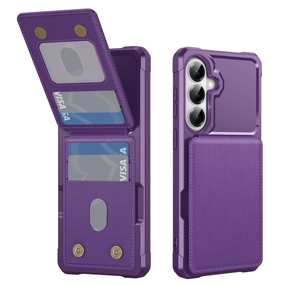 Til Samsung Galaxy A37 5G etui med kortlomme, støttefod, PU-læder + TPU-telefoncover