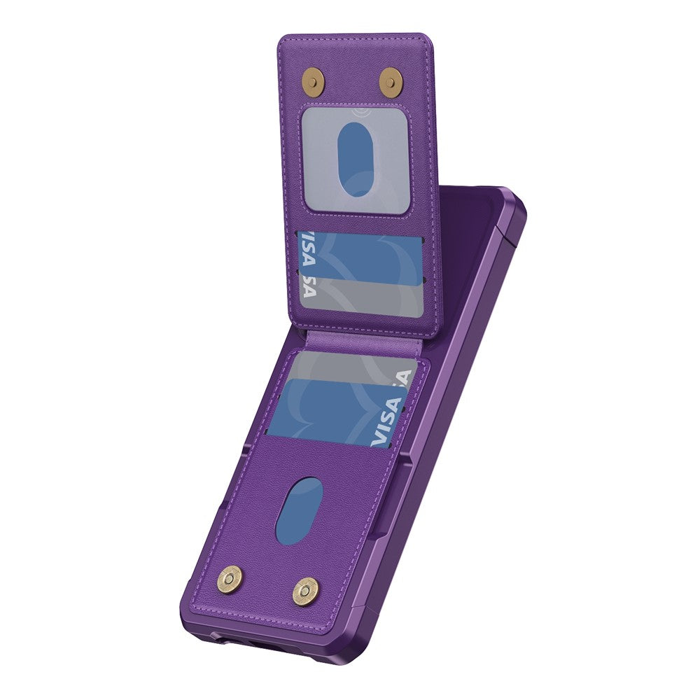Til Samsung Galaxy A37 5G etui med kortlomme, støttefod, PU-læder + TPU-telefoncover