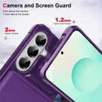 Til Samsung Galaxy A37 5G etui med kortlomme, støttefod, PU-læder + TPU-telefoncover