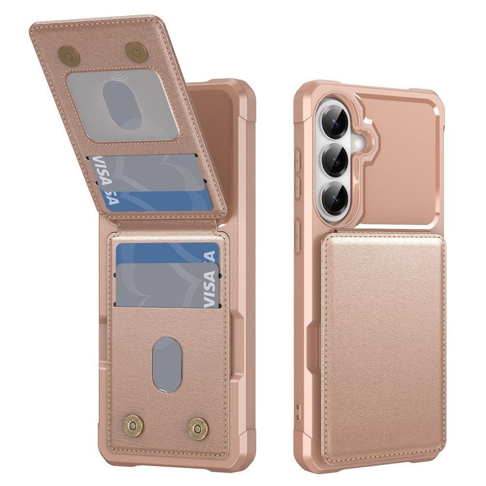 Til Samsung Galaxy A37 5G etui med kortlomme, støttefod, PU-læder + TPU-telefoncover