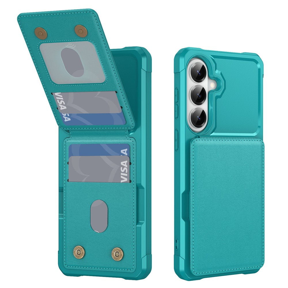 Til Samsung Galaxy A37 5G etui med kortlomme, støttefod, PU-læder + TPU-telefoncover