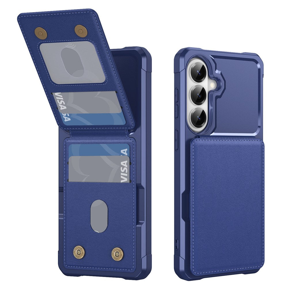 Til Samsung Galaxy A37 5G etui med kortlomme, støttefod, PU-læder + TPU-telefoncover