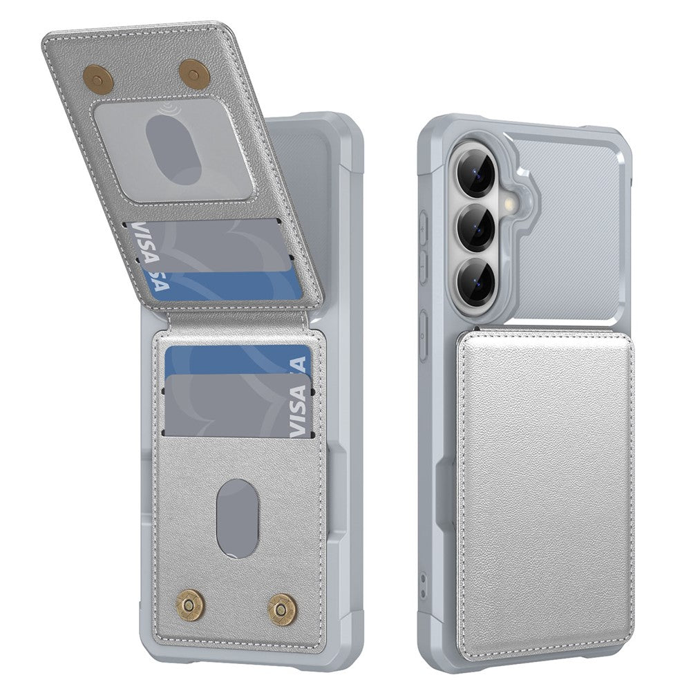 Til Samsung Galaxy A37 5G etui med kortlomme, støttefod, PU-læder + TPU-telefoncover