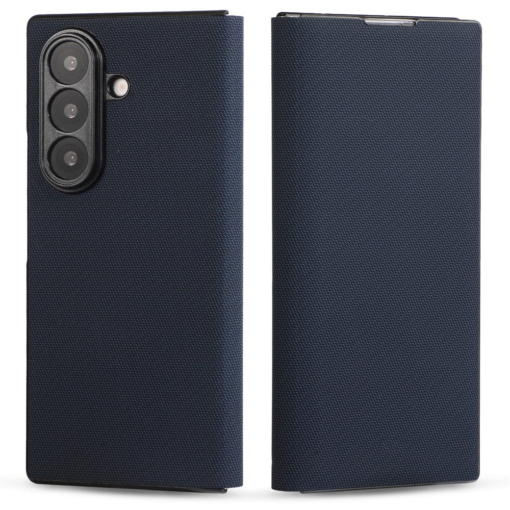 For Samsung Galaxy Z Fold7 5G Magnetic Phone Case PC + Technical Fabric Texture Wallet Flip Cover