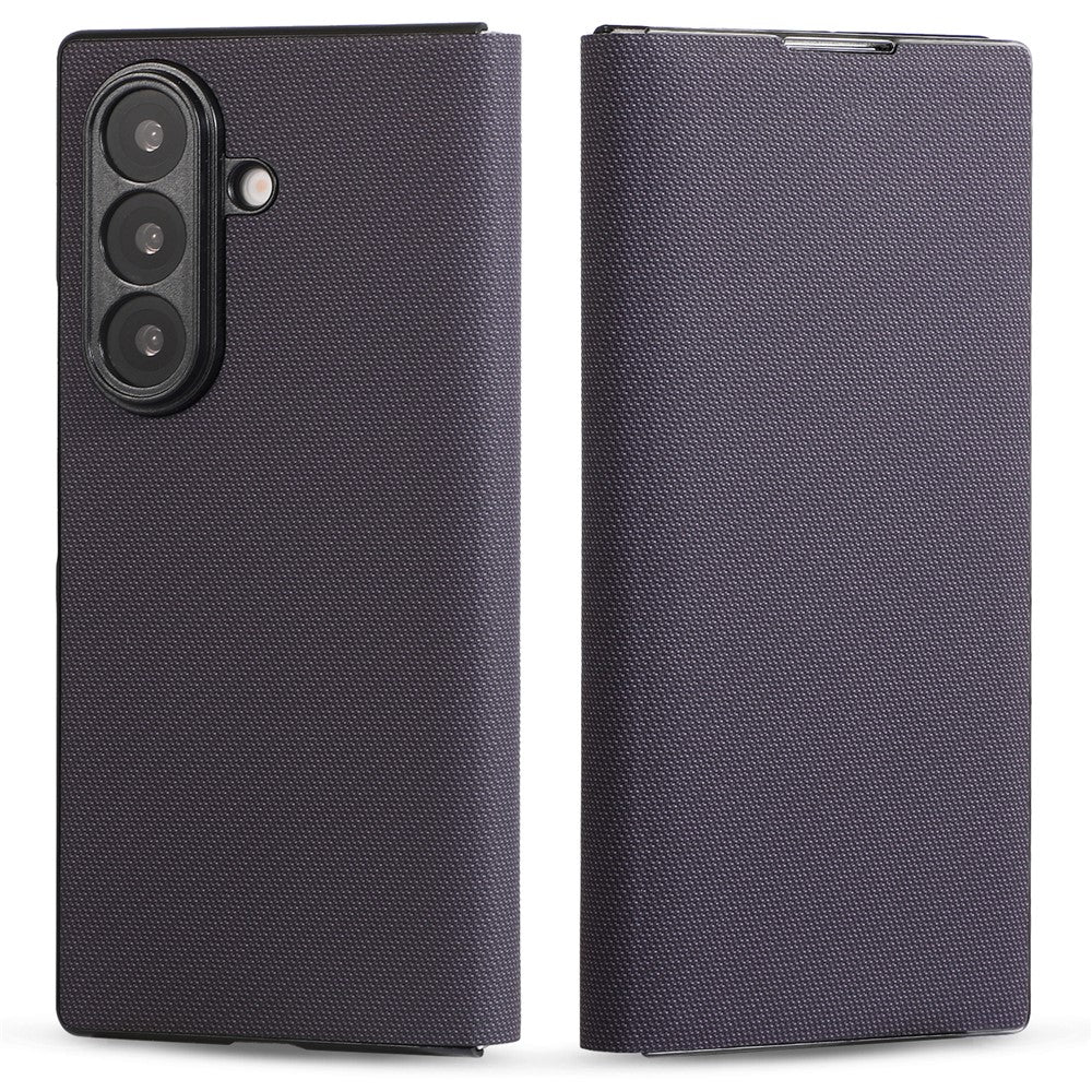 For Samsung Galaxy Z Fold7 5G Magnetic Phone Case PC + Technical Fabric Texture Wallet Flip Cover