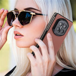 For Huawei Mate X7 Magnetic Phone Case PC + Technical Fabric Texture Wallet Flip Cover