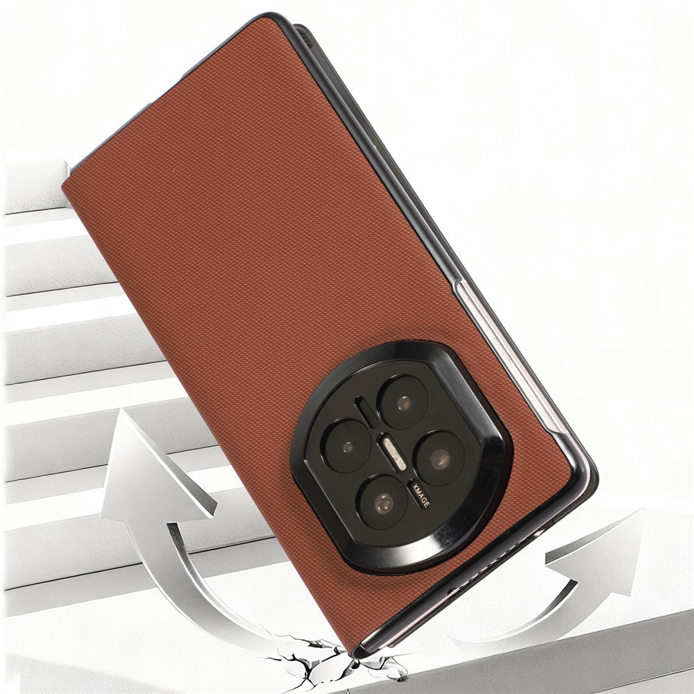 For Huawei Mate X7 Magnetic Phone Case PC + Technical Fabric Texture Wallet Flip Cover