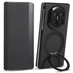 For Huawei Mate X7 Magnetic Case with 360° Rotating Ring Kickstand PC + Technical Fabric Cover