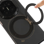 For Huawei Mate X7 Magnetic Case with 360° Rotating Ring Kickstand PC + Technical Fabric Cover