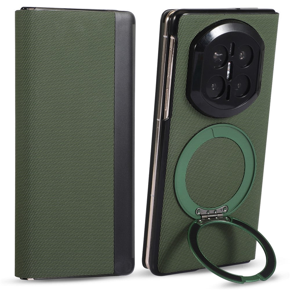 For Huawei Mate X7 Magnetic Case with 360° Rotating Ring Kickstand PC + Technical Fabric Cover