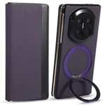 For Huawei Mate X7 Magnetic Case with 360° Rotating Ring Kickstand PC + Technical Fabric Cover