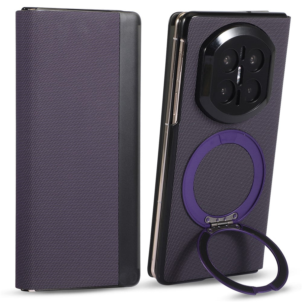 For Huawei Mate X7 Magnetic Case with 360° Rotating Ring Kickstand PC + Technical Fabric Cover