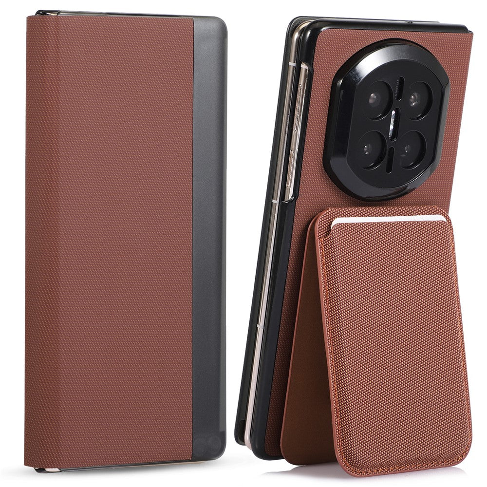 For Huawei Mate X7 Magnetic Case with Detachable Card Holder Kickstand PC Tech Fabric Flip Cover