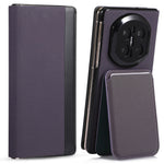 For Huawei Mate X7 Magnetic Case with Detachable Card Holder Kickstand PC Tech Fabric Flip Cover
