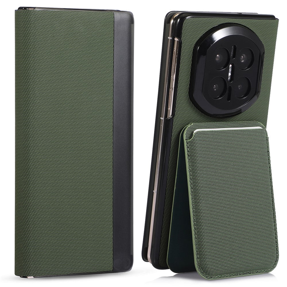 For Huawei Mate X7 Magnetic Case with Detachable Card Holder Kickstand PC Tech Fabric Flip Cover