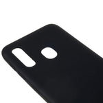 For Samsung Galaxy A20e Raised Bezel Protection Phone Case Black Matte Flexible TPU Protective Cell Phone Cover