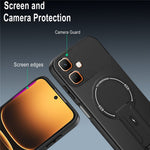 For Infinix Smart 20 4G Phone Case Carbon Fiber Texture PC + TPU Phone Cover with Kickstand